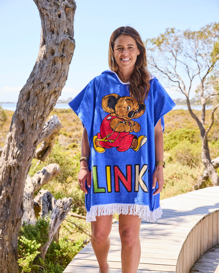 Kip&Co x Blinky Bill Blinky Printed Kids Terry Poncho