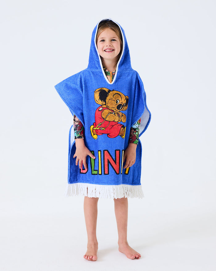 Kip&Co x Blinky Bill Blinky Printed Kids Terry Poncho