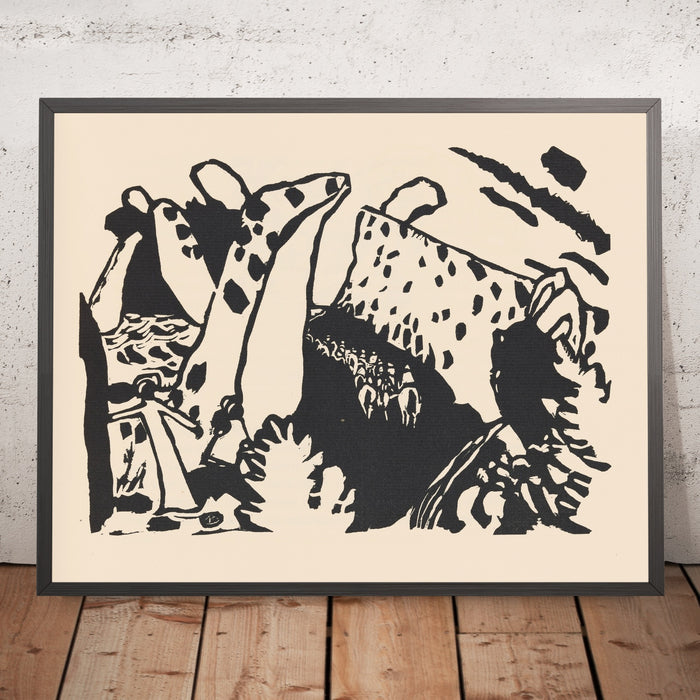 A framed image of