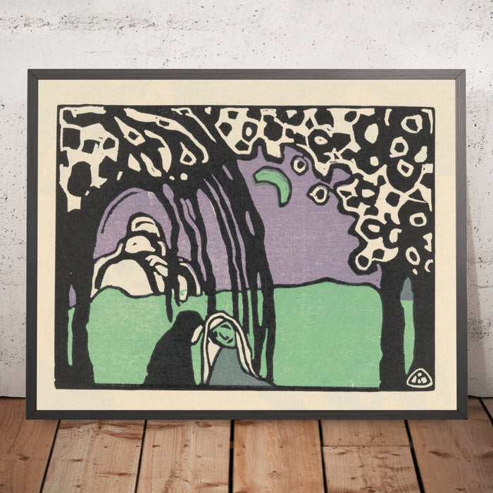 A framed image of