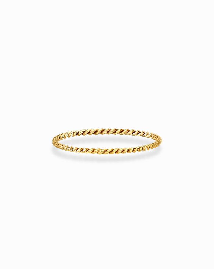 Lasso Twisted Stacking Ring - Mod + Jo - Jewelry built to last, advanced plating technology