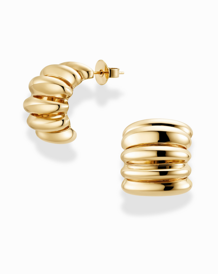 Laurel Statement Studs - Mod + Jo - Jewelry built to last, advanced plating technology