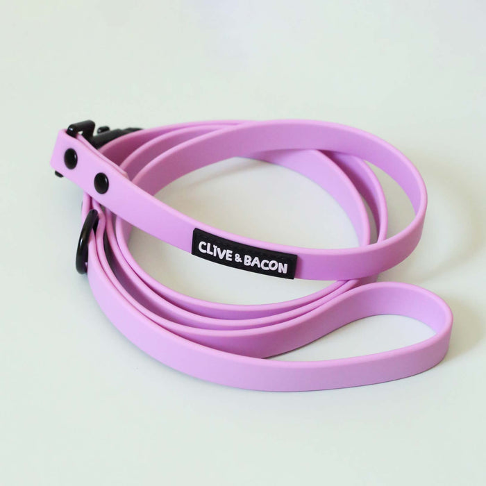 Lavender Waterproof Dog Leash - Clive and Bacon