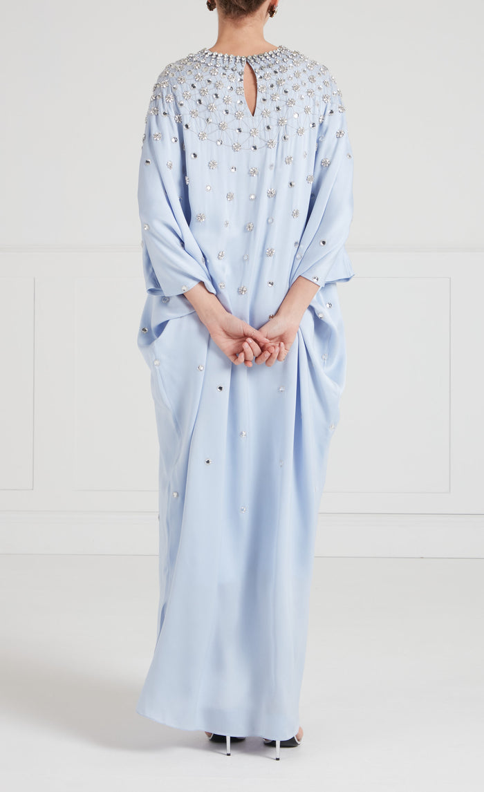 Layla Gown - Pale Blue & Silver