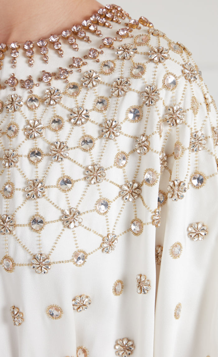 Layla Gown - White & Gold