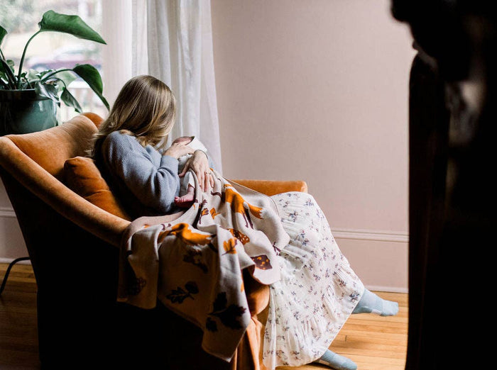Leaping Fox Knit Blanket - Wee Bee Baby Boutique