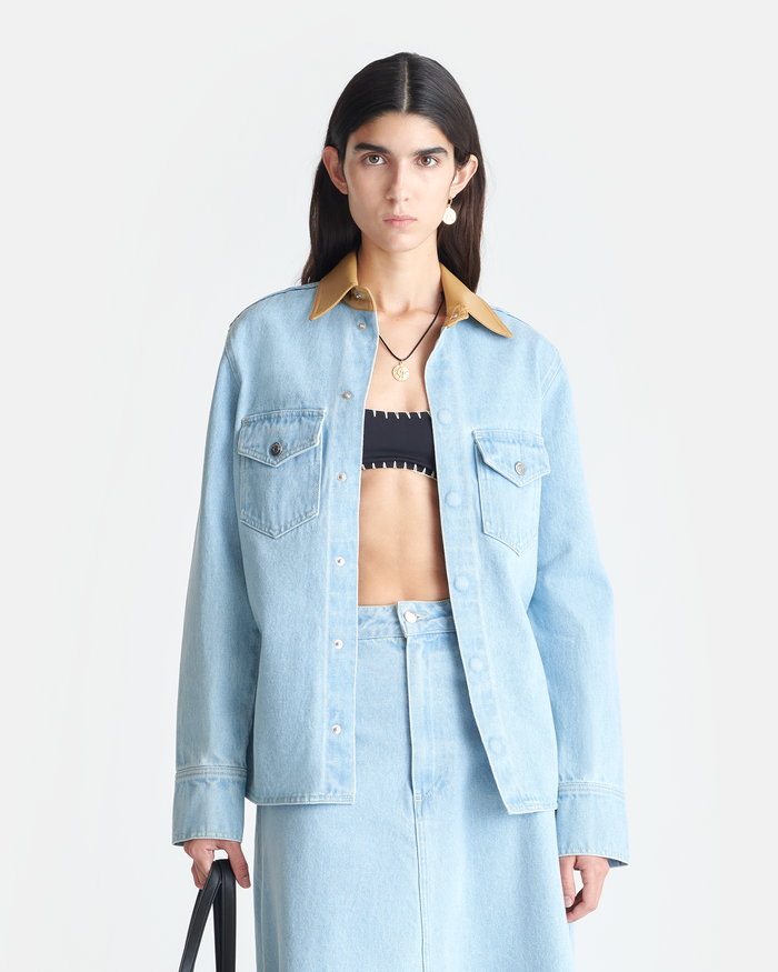 Letisa - Denim shirt - Eco Bleach/Hazel