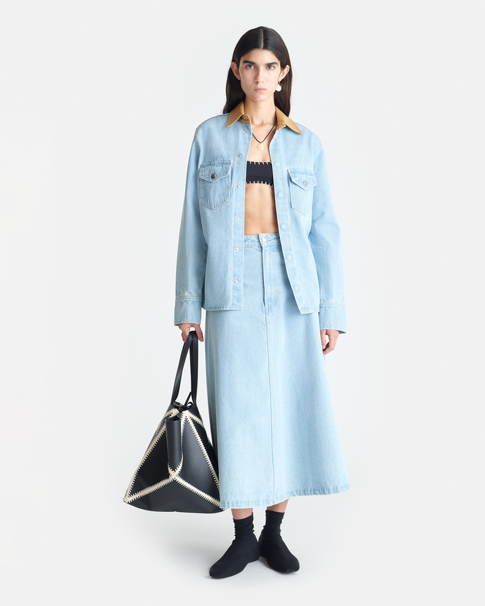 Letisa - Denim shirt - Eco Bleach/Hazel
