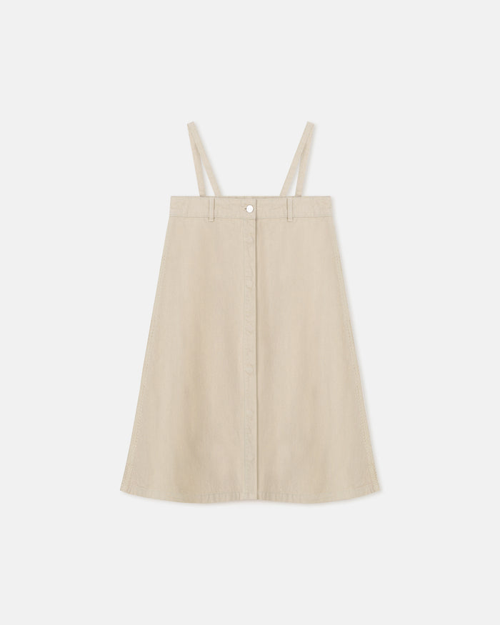 Lidwina - Denim mini dress - Beige