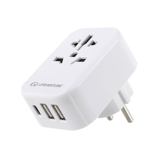 Lifeventure World To Europe USB Travel Adaptor Plug