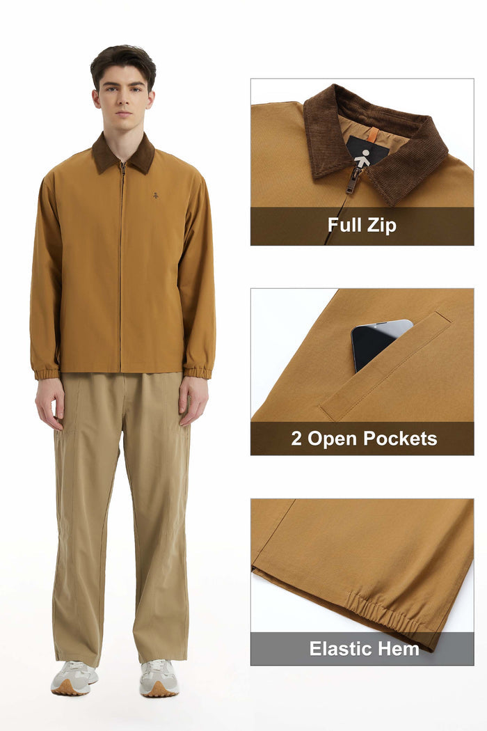 Orolay Lightweight Casual Windbreaker Jacket #color_brown