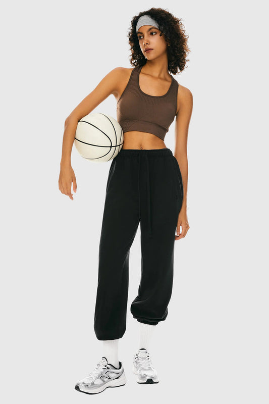 Orolay Fleece Lined Sweatpants Athletic Workout #color_black