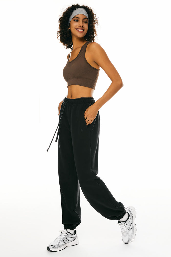 Orolay Fleece Lined Sweatpants Athletic Workout #color_black