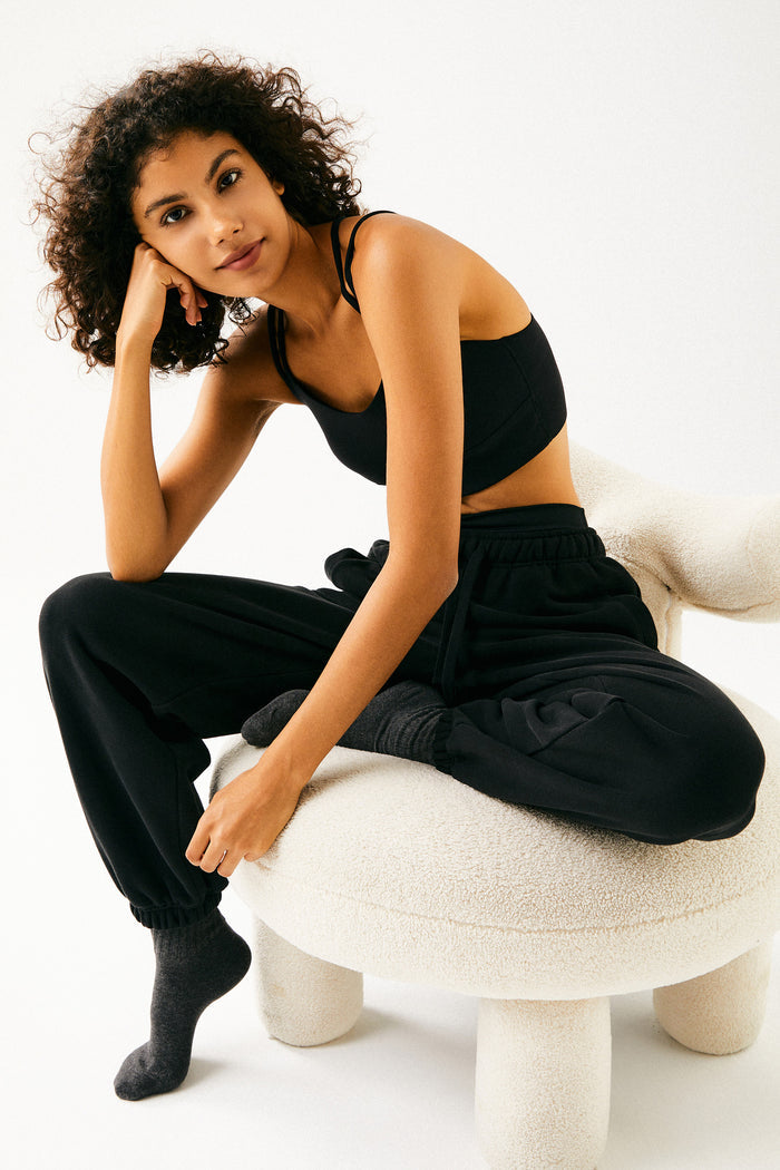 Orolay Fleece Lined Sweatpants Athletic Workout #color_black