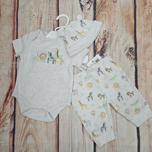 LITTLE ME JUNGLE BODY SUIT SET LC817035N