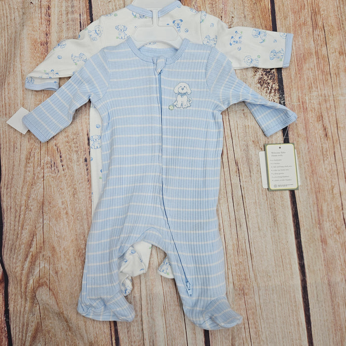 LITTLE ME PEPPY PUPPIES FOOTIE SET LLQ16939N-L457