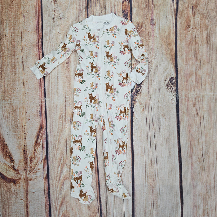 LITTLE ME ZIP FRONT FOOTIES LS6163041-L659-1222