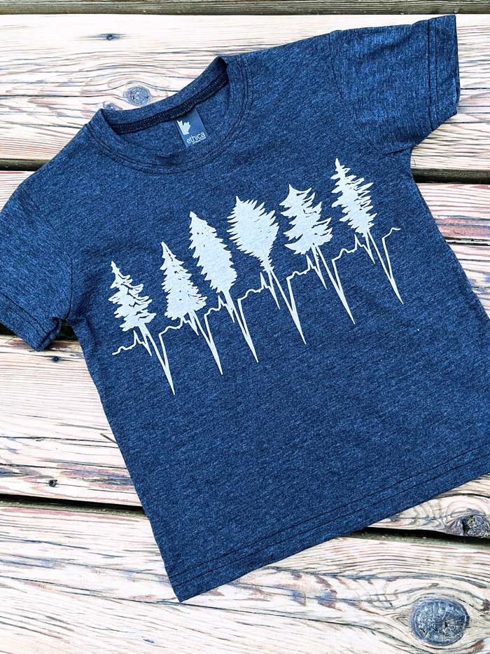 LITTLE TREELINE - Kids Eco Tee - Charcoal