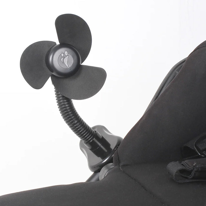 Littlife buggy fan clipped to the side of a buggies seat