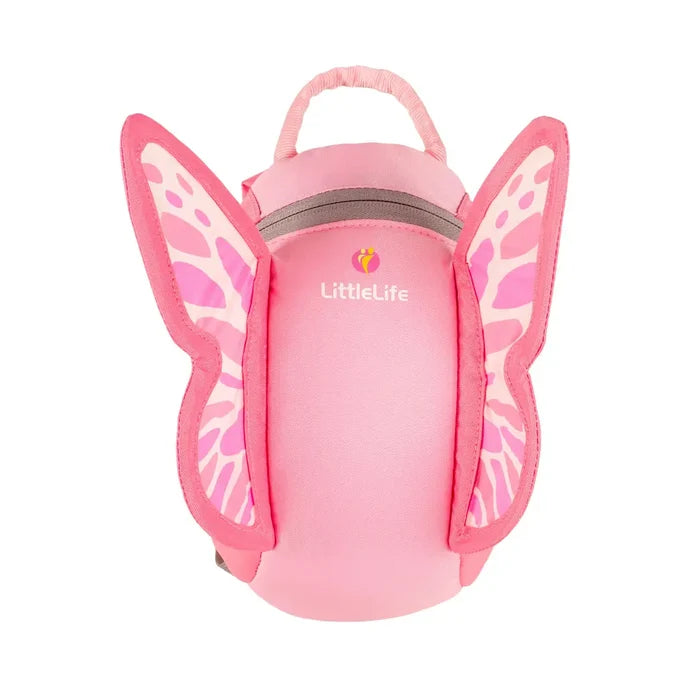 Littlelife Butterfly Toddler Backpack shown from the front on a white background