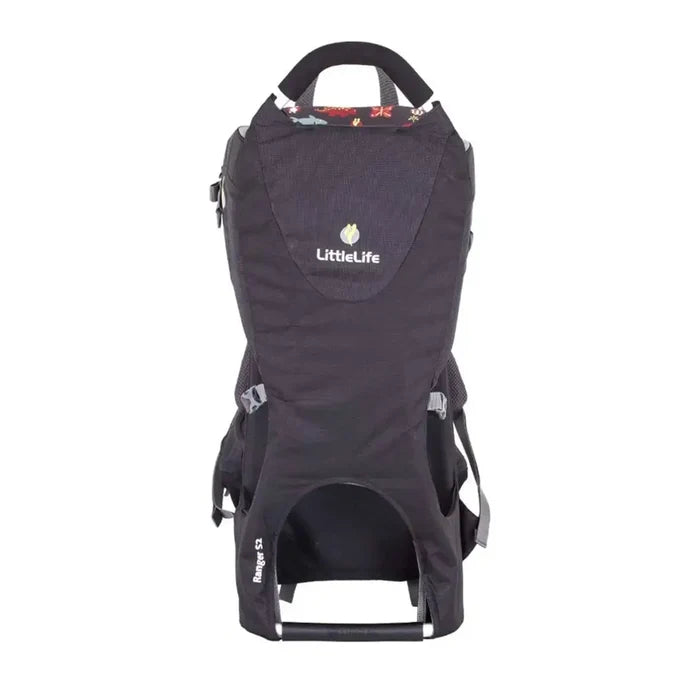 Littlelife Ranger S2 child carrier backpack in black colour rear detail