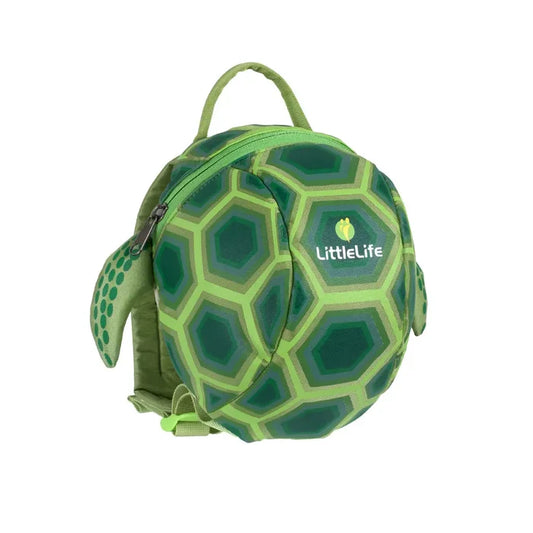 Littlelife Turtle Toddler Backpack shown from the side on a white background