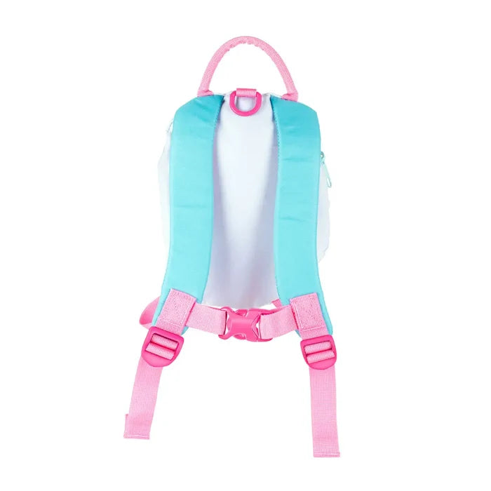 Littlelife Unicorn Toddler Backpack shown from the reverse on a white background