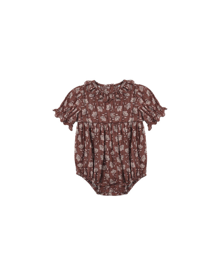 Liv Romper Mulberry Iris - Wee Bee Baby Boutique
