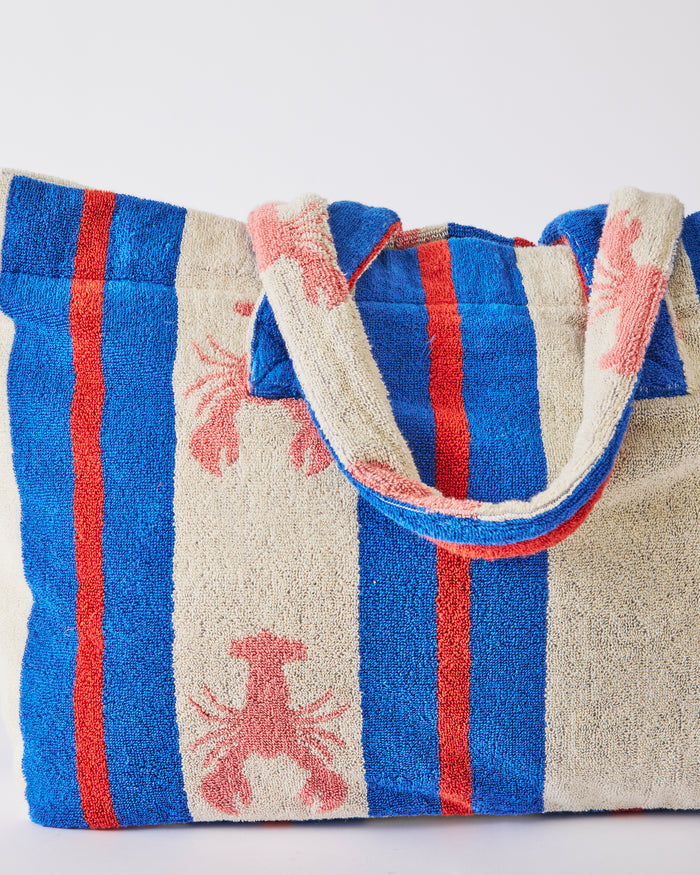 Lobster Fan Club Terry Oversized Beach Bag