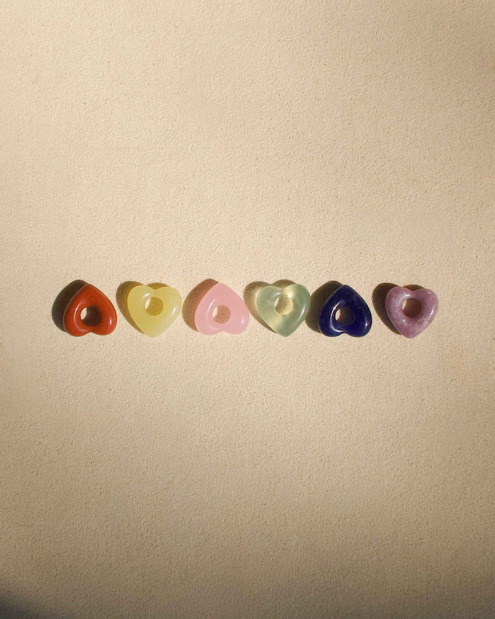 Lola Heart Gemstone Spacer