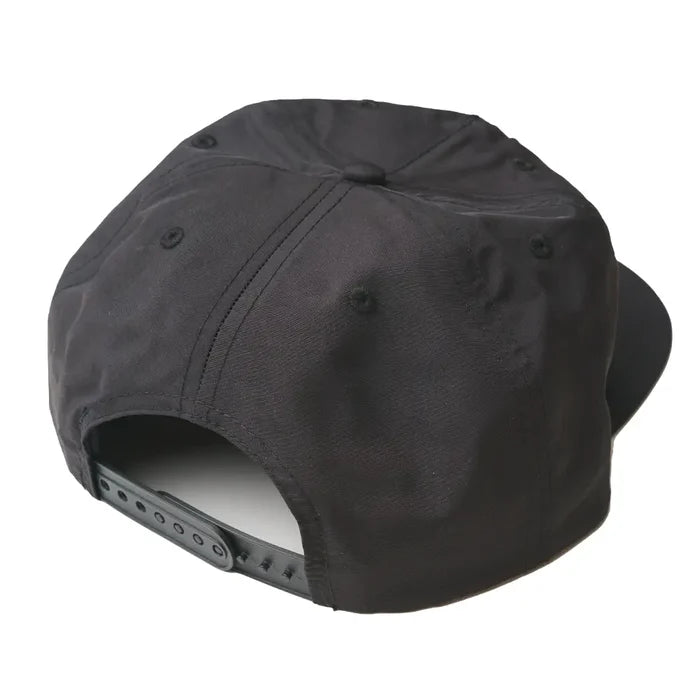 Back view of a black Lone Cactus Quick Dry Trail Hat with an adjustable snapback