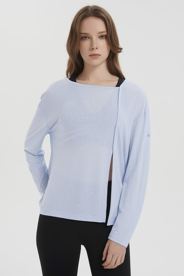 orolay Long Sleeve Sun T-Shirts Lightweight UV Protection #color_light blue