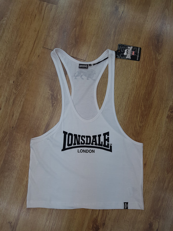 LONSDALE Y-back Muscle Fit Gym Tank Top Vest/Singlet - Arcade Sports