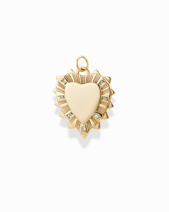 Lynn Engravable Heart Charm - Mod + Jo - Jewelry built to last, advanced plating technology