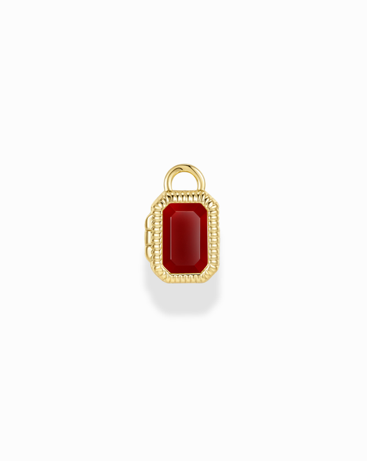 Mabel Rectangle Birthstone Locket Charm - Mod + Jo