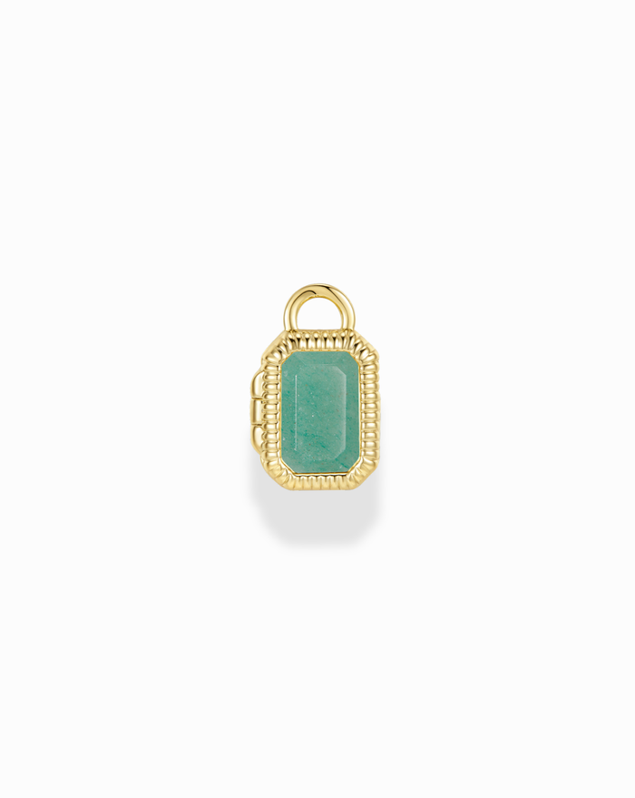 Mabel Rectangle Birthstone Locket Charm - Mod + Jo