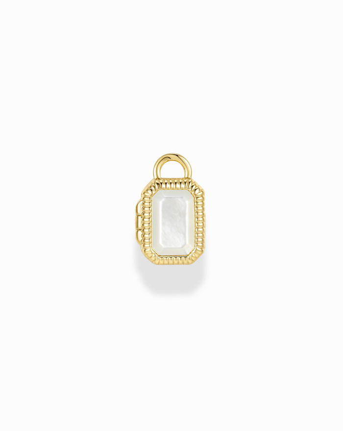 Mabel Rectangle Birthstone Locket Charm - Mod + Jo