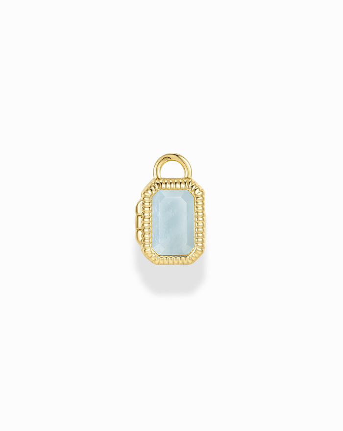 Mabel Rectangle Birthstone Locket Charm - Mod + Jo