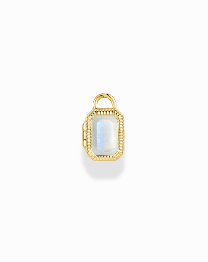 Mabel Rectangle Birthstone Locket Charm - Mod + Jo