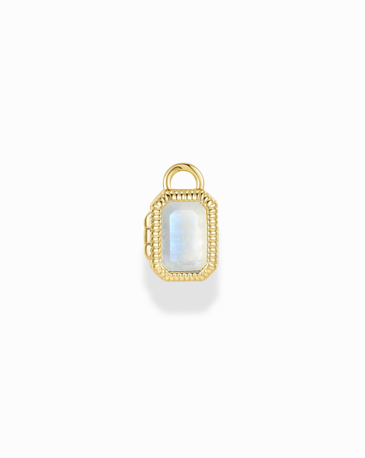 Mabel Rectangle Birthstone Locket Charm - Mod + Jo
