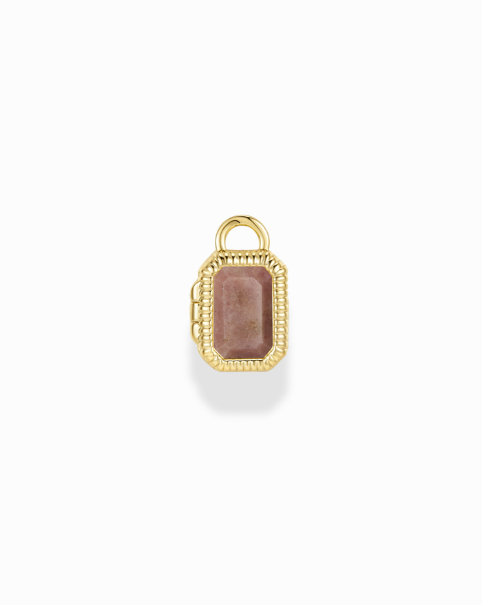 Mabel Rectangle Birthstone Locket Charm - Mod + Jo
