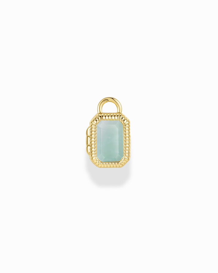 Mabel Rectangle Birthstone Locket Charm - Mod + Jo