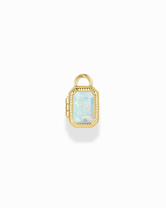 Mabel Rectangle Birthstone Locket Charm - Mod + Jo