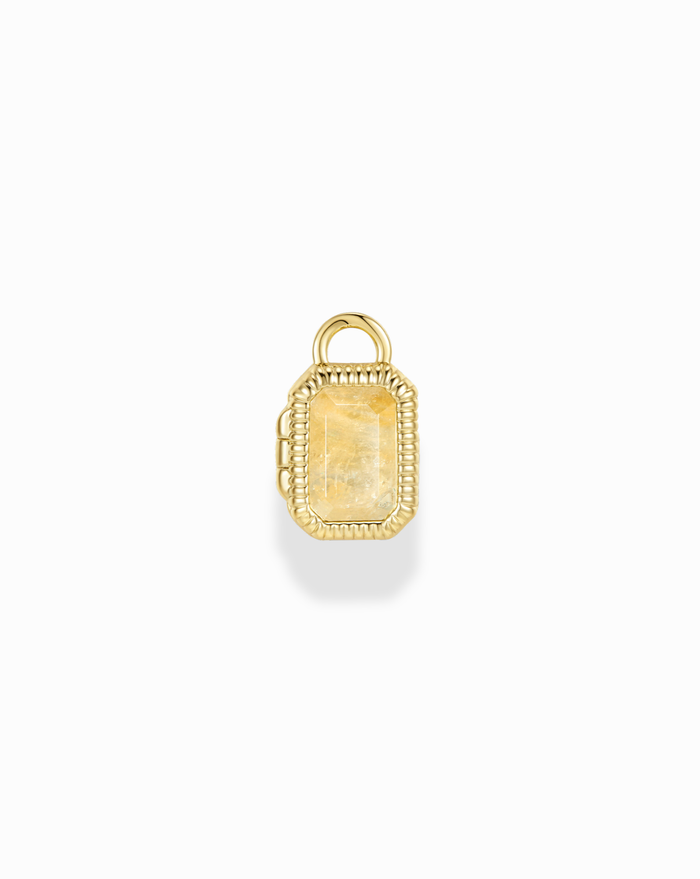 Mabel Rectangle Birthstone Locket Charm - Mod + Jo