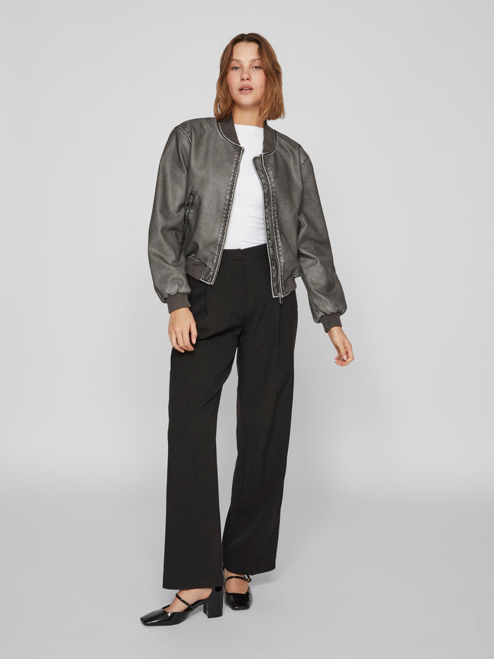 MACKA WASHED BOMBER JACKET (GREY)d