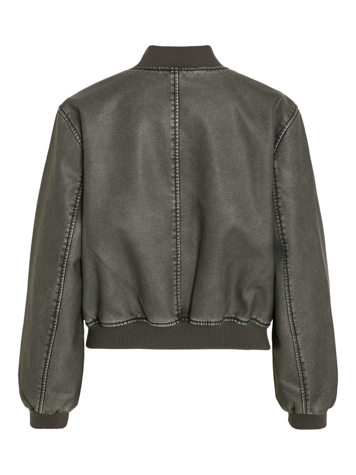 MACKA WASHED BOMBER JACKET (GREY)d