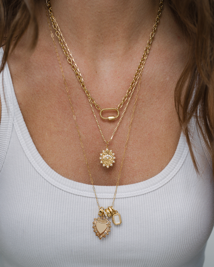 Lynn Heart Engravable Pendant Necklace - Mod + Jo