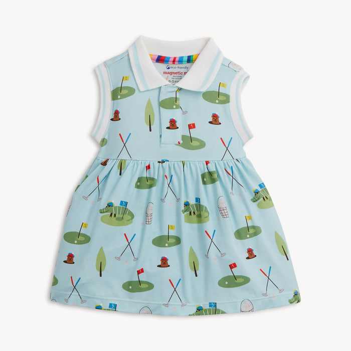 Magnetic Me Gopher It Magnetic Bodysuit Polo Dress - Wee Bee Baby Boutique