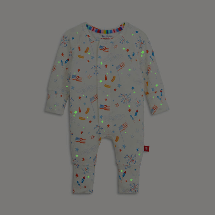 Magnetic Me USA 250 Modal Magnetic Convertible Coverall (NB) - Wee Bee Baby Boutique