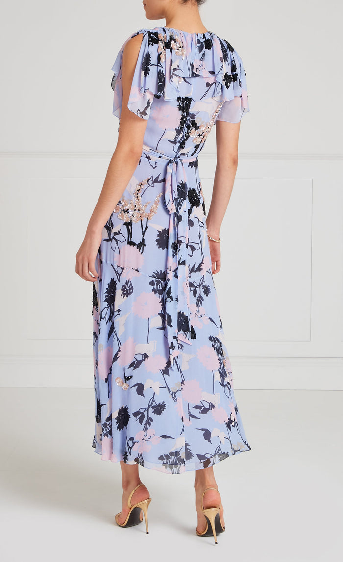 Maisie Wrap Dress - Lavender Blue
